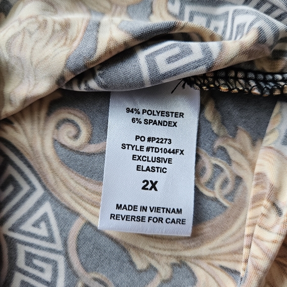 SOLD Timing Black & Gold Long Sleeve Button-Down Mini Dress Size 2X - Picture 8 of 14